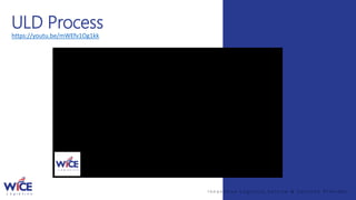 ULD Process
I n n o v a t i v e L o g i s t i c s S e r v i c e & S o l u t i o n P r o v i d e r
https://youtu.be/mWEfv1Og1kk
 