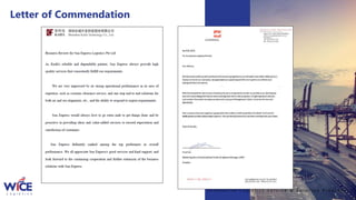 I n n o v a t i v e L o g i s t i c s S e r v i c e & S o l u t i o n P r o v i d e r
Letter of Commendation
 