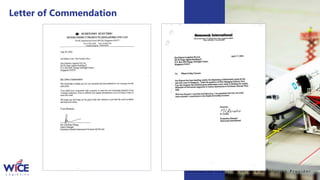 I n n o v a t i v e L o g i s t i c s S e r v i c e & S o l u t i o n P r o v i d e r
Letter of Commendation
 