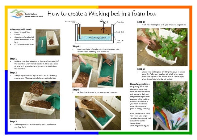 How to Create a Wicking Bed in a Foam Box How to Create a Wicking Bed in a Foam Box