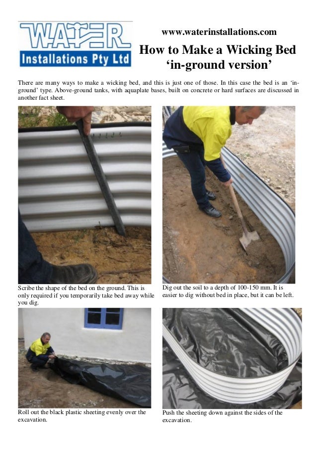 How to Make a Wicking Bed Garden InGround Version