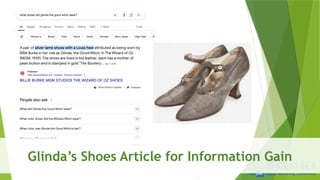 SEM pdx Engage Marketing Conference
Glinda’s Shoes Article for Information Gain
 