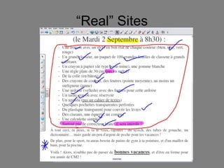 “Real” Sites 