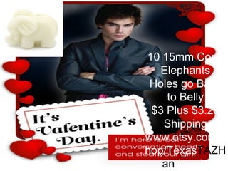 10 15mm Coral
Elephants
Holes go Back
to Belly
$3 Plus $3.25
Shipping
www.etsy.com/s
hop/TexasTAZH
andmade

 