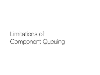 Limitations of 
Component Queuing 
 