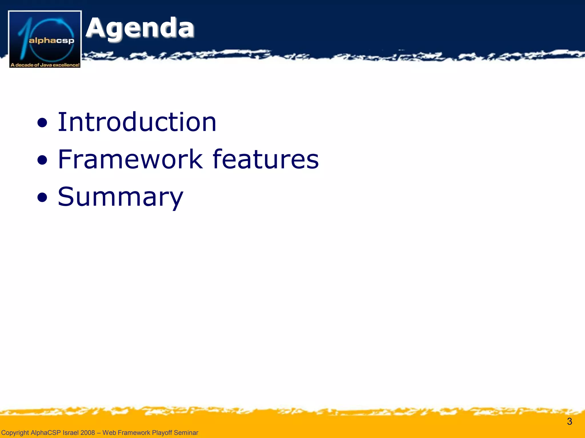 Wicket Presentation @ AlphaCSP Java Web Frameworks Playoff 2008