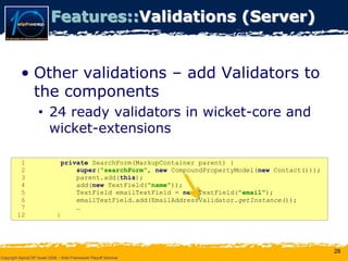 Wicket Presentation @ AlphaCSP Java Web Frameworks Playoff 2008