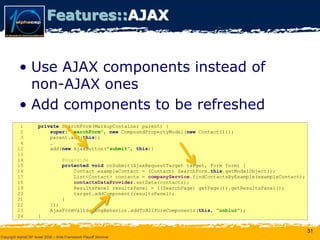 Wicket Presentation @ AlphaCSP Java Web Frameworks Playoff 2008