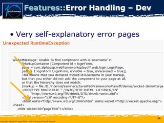 Wicket Presentation @ AlphaCSP Java Web Frameworks Playoff 2008
