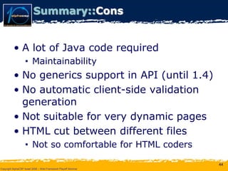 Wicket Presentation @ AlphaCSP Java Web Frameworks Playoff 2008