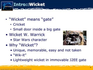 Wicket Presentation @ AlphaCSP Java Web Frameworks Playoff 2008