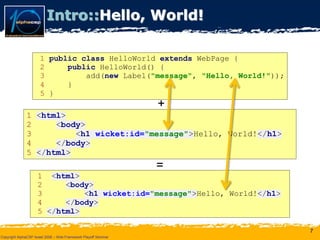 Wicket Presentation @ AlphaCSP Java Web Frameworks Playoff 2008