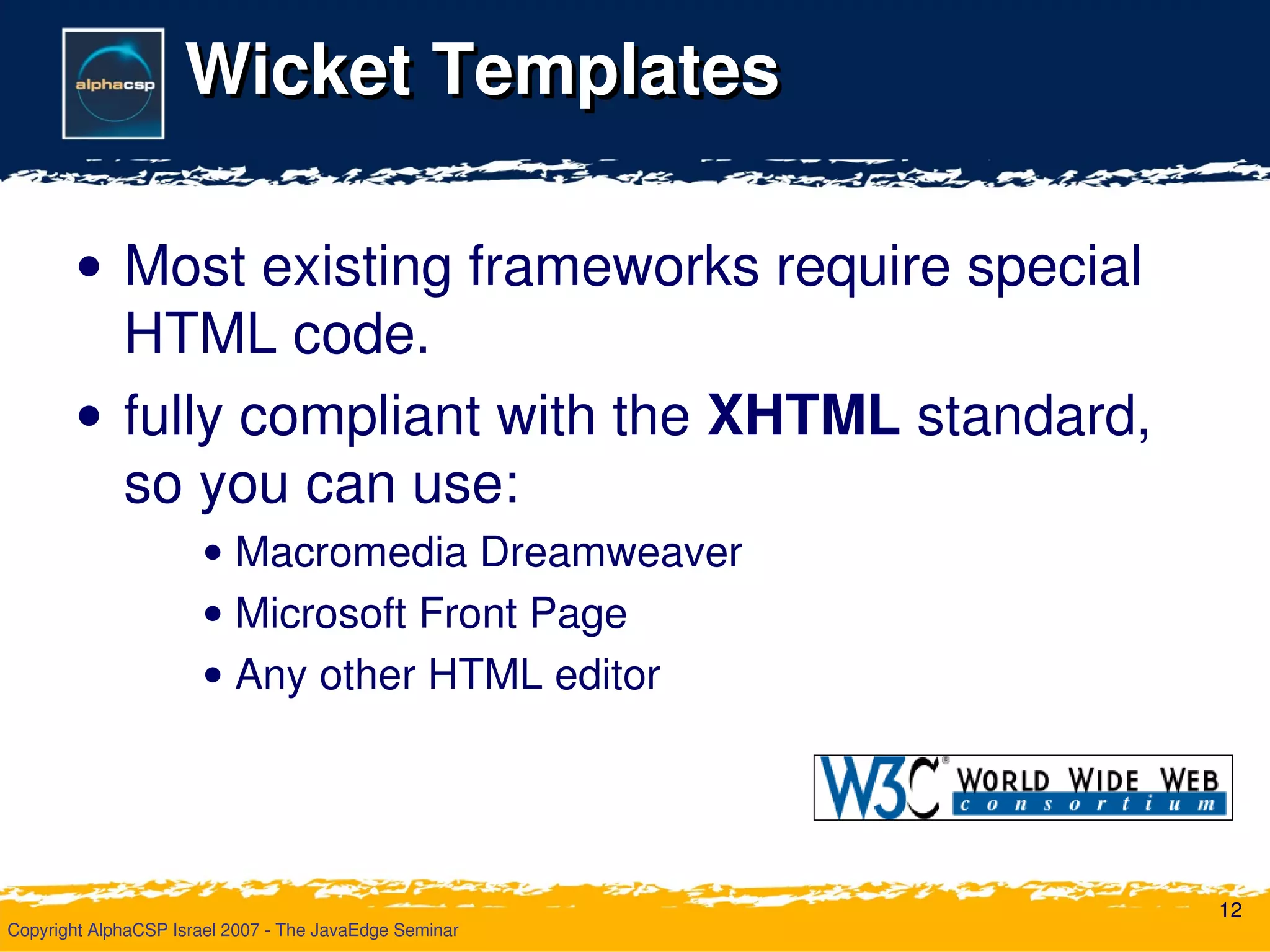 Wicket Deliver Your Webapp On Time