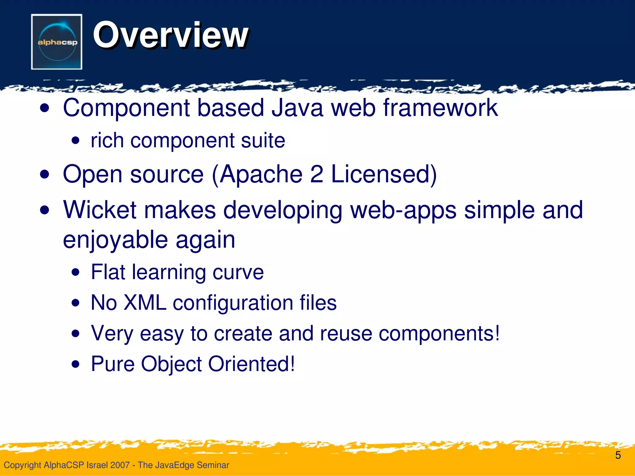 Wicket Deliver Your Webapp On Time