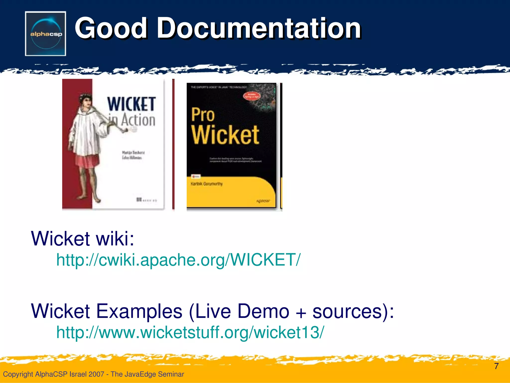 Wicket Deliver Your Webapp On Time