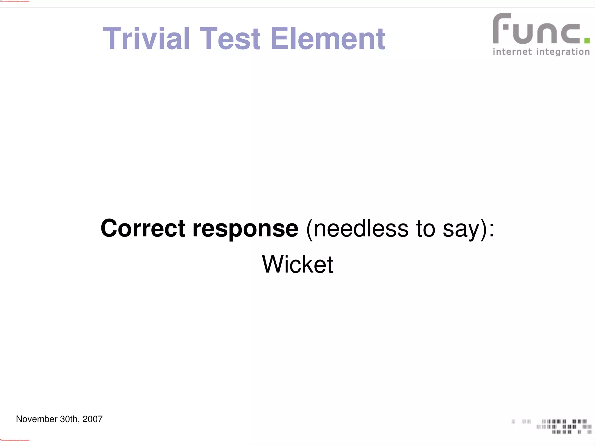 Wicket Dynamic Components