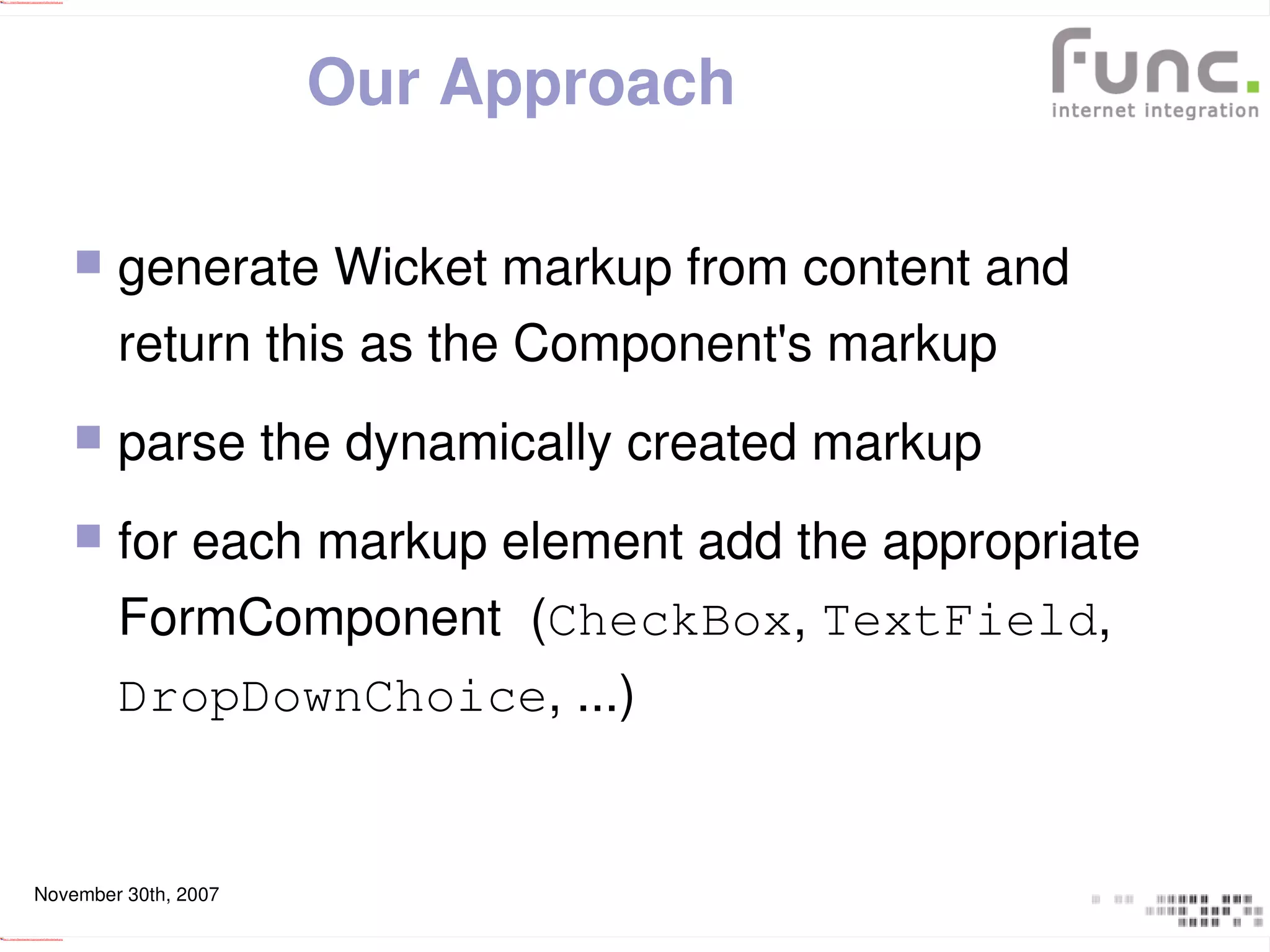 Wicket Dynamic Components