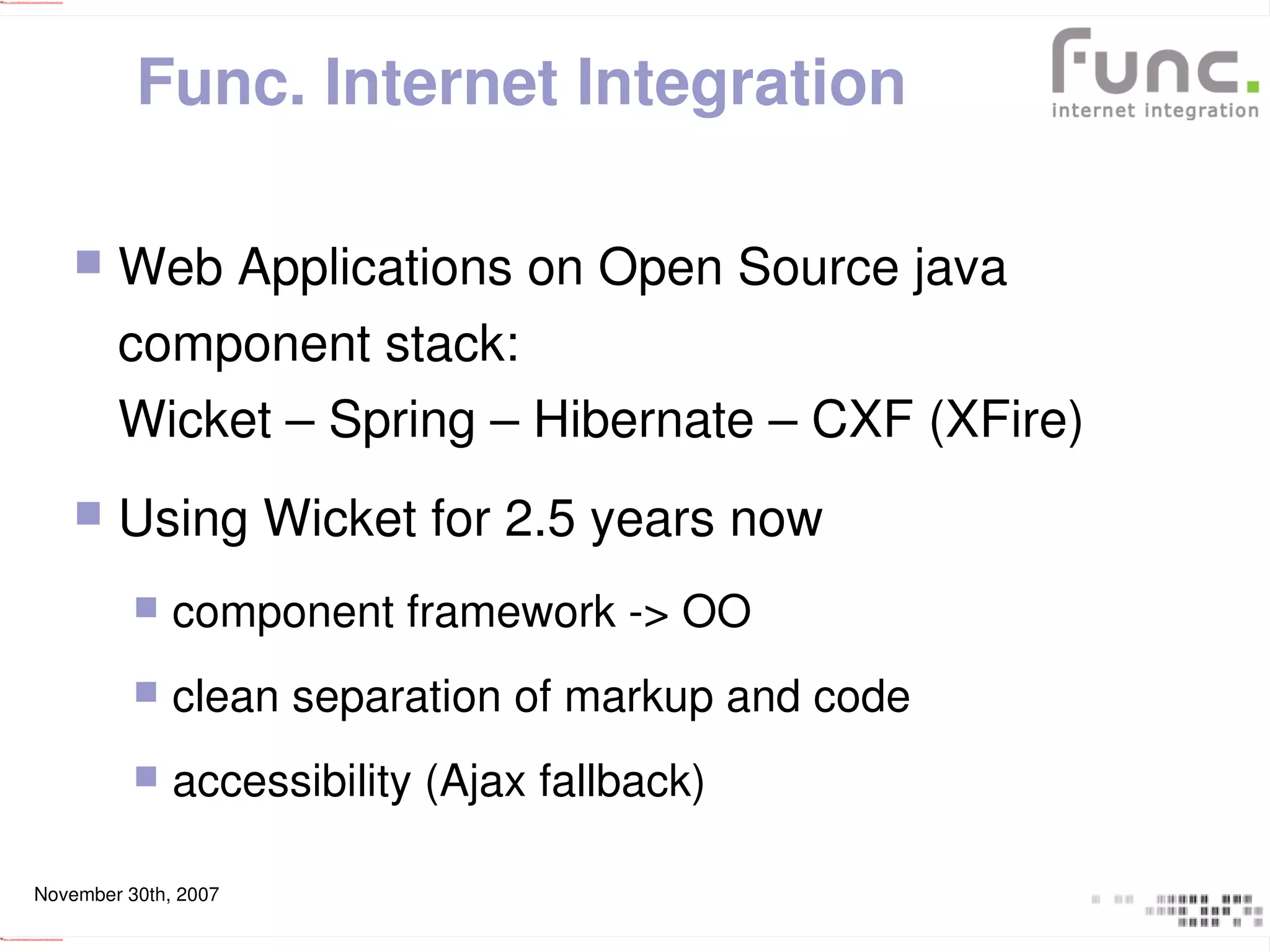 Wicket Dynamic Components