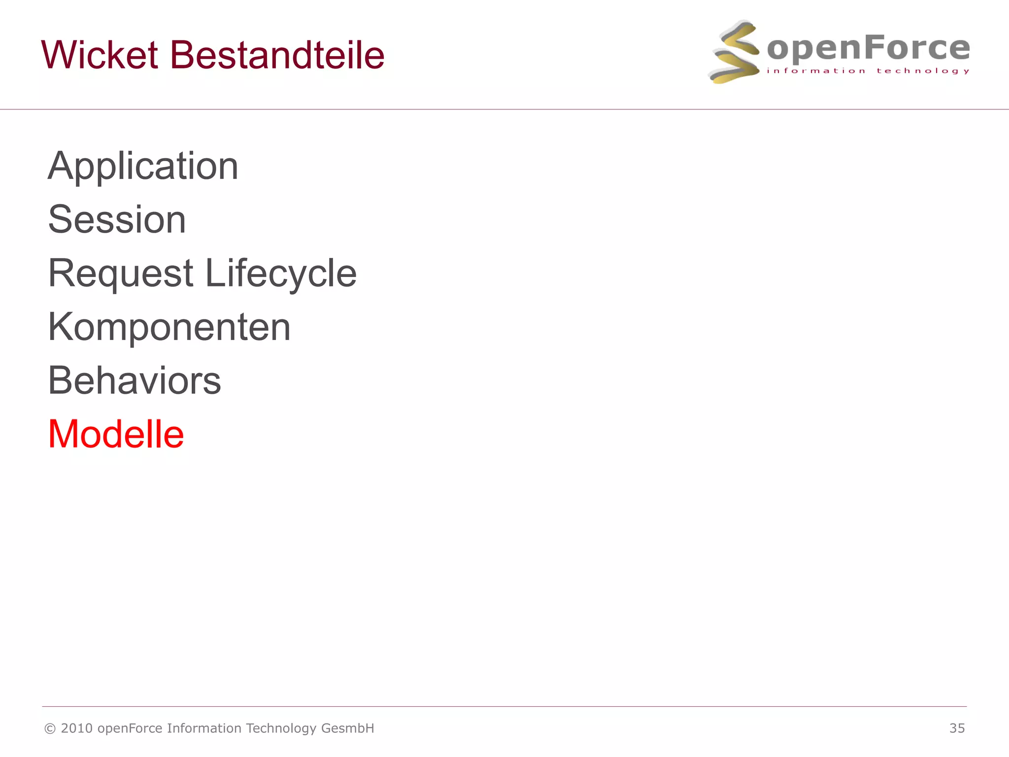Application Einstiegspunkt in die Anwendung 