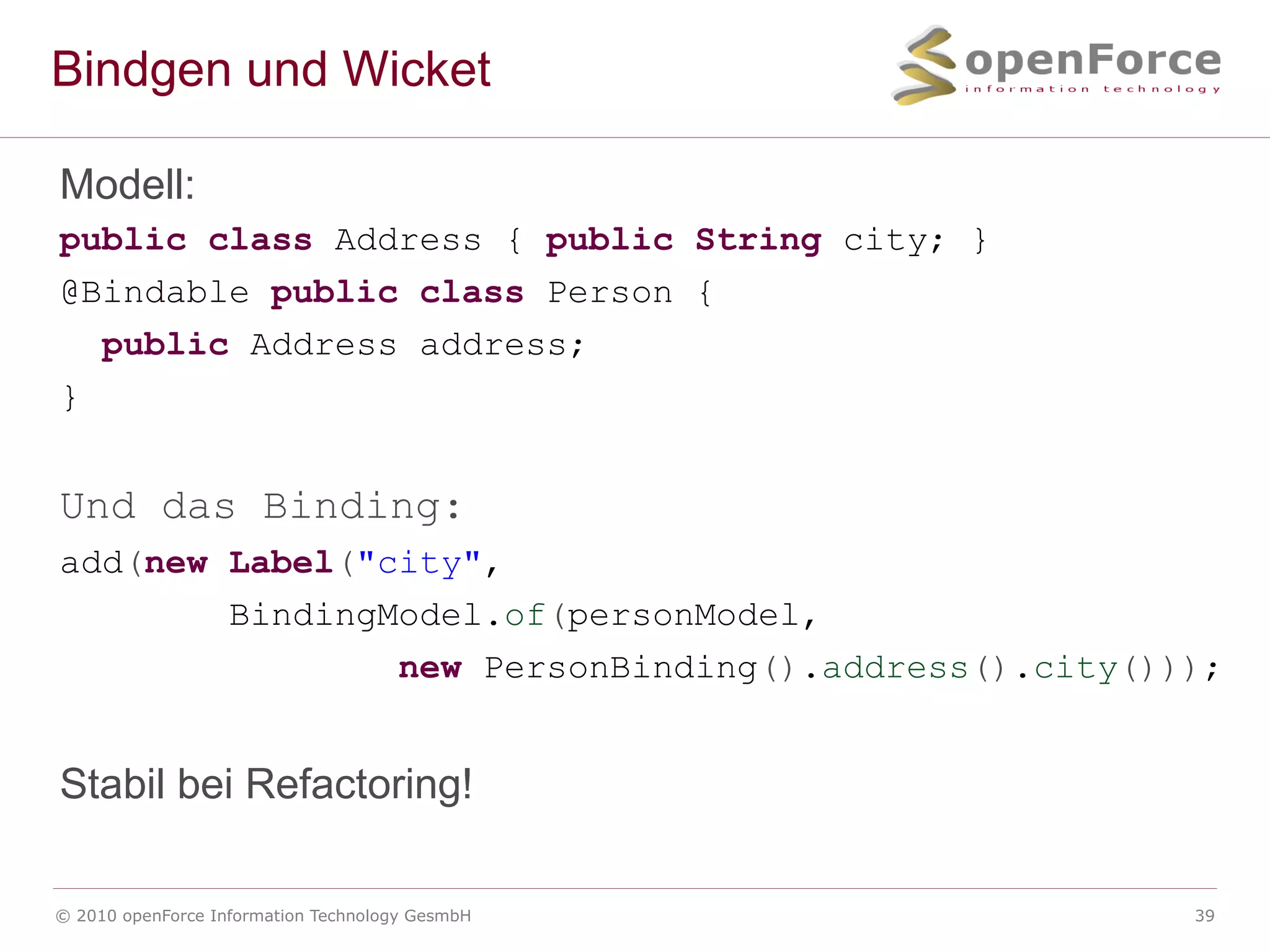 Grunds&auml;tzlich: Konfiguration &uuml;ber die API anstatt in XML Dokumenten 