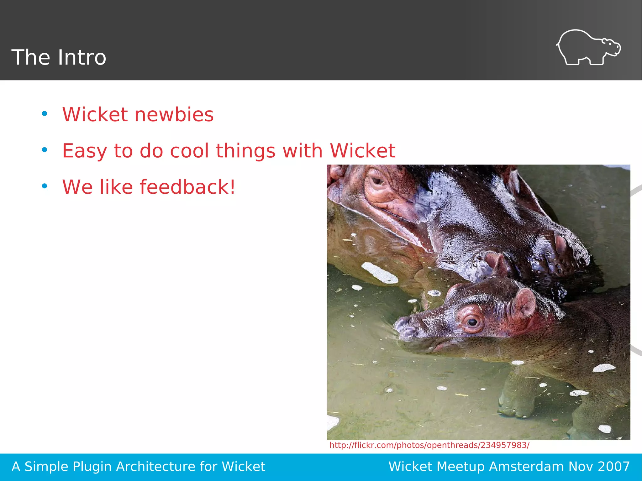 A Simple Plugin Architecture for Wicket