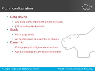 A Simple Plugin Architecture for Wicket