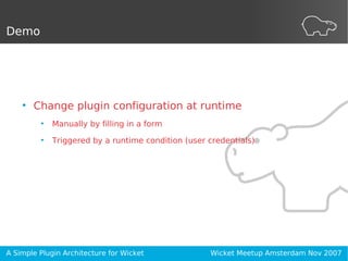 A Simple Plugin Architecture for Wicket