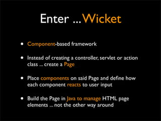 Apache Wicket Web Framework | PDF