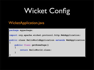 Apache Wicket Web Framework | PDF