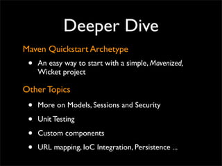 Apache Wicket Web Framework | PDF