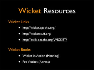 Apache Wicket Web Framework | PDF