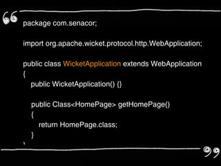 package com.senacor;

import org.apache.wicket.protocol.http.WebApplication;

public class WicketApplication extends WebApplication
{
  public WicketApplication() {}

    public Class<HomePage> getHomePage()
    {
      return HomePage.class;
    }
}
 
