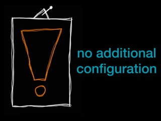 no additional
configuration
 