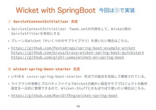 Wicket with SpringBoot
 
 
 
18
 