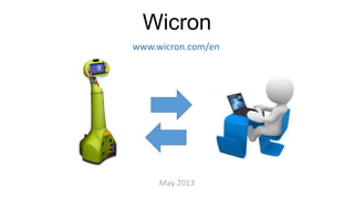 Wicron
www.wicron.com/en
May 2013
 