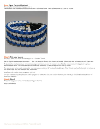 How to Make a Wide Paracord Bracelet