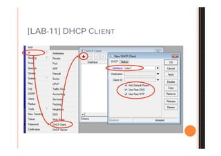 [LAB-11] DHCP CLIENT
 