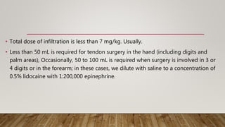Infiltration Hand Example Wide Awake Technique for hand surgery--introduction #dr_azanki | PPTX