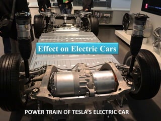 Widee Band Gap Inverters Convert DC to Sc
POWER TRAIN OF TESLA’S ELECTRIC CAR
Effect on Electric Cars
 