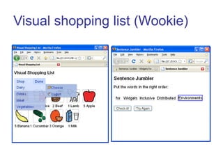 Visual shopping list (Wookie) 