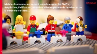 15
Mais les fondamentaux restent les mêmes pour les CMO’s :
Acquisition, Fidélisation, rétention, développement de la valeur et de
la durée de vie client…
 