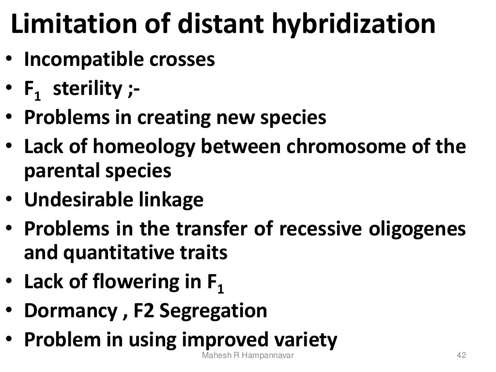 Wide cross hybridization