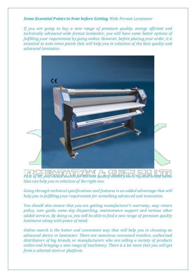 Wide Format Laminator Choose the Latest One Online in UK