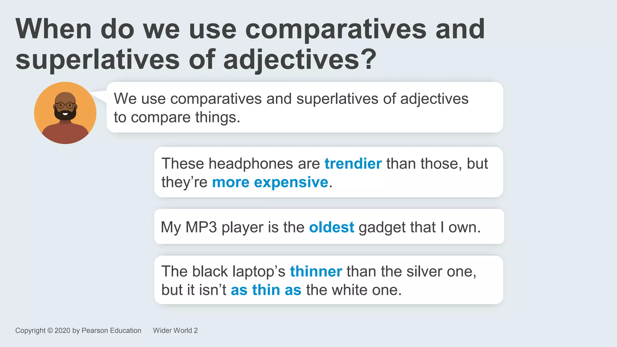 Grammar for comparatives and superlatives wider world | PPTX