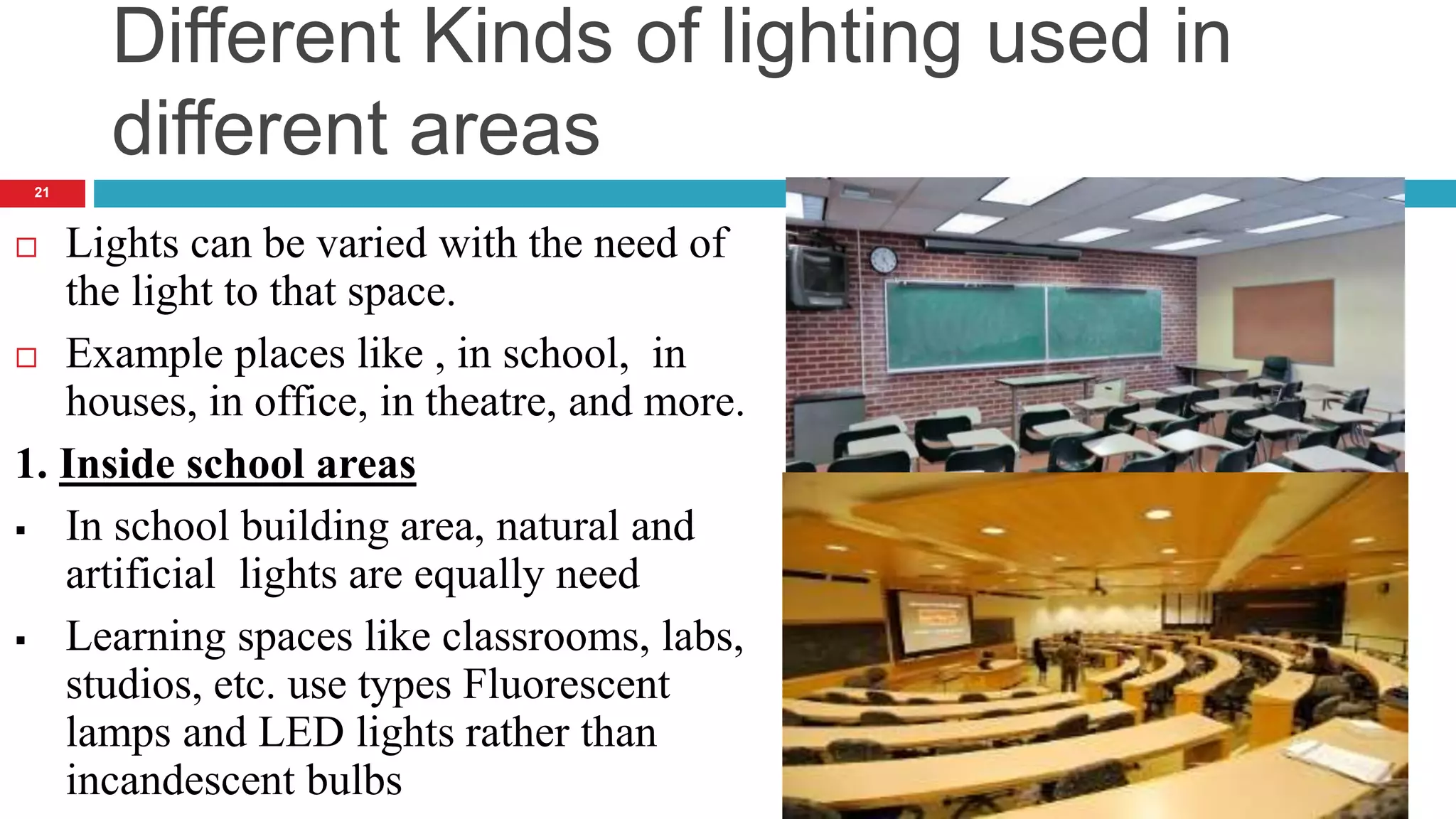 artificial lighting PPT