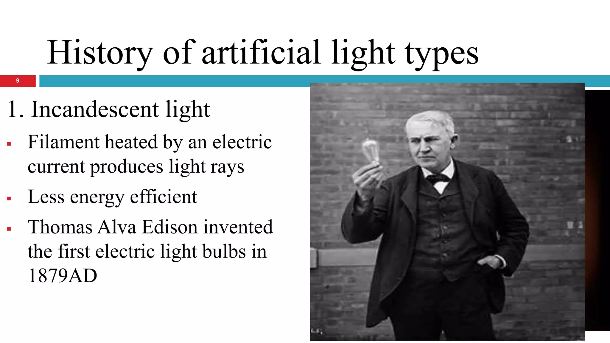 artificial lighting PPT