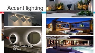 Accent lighting
Ceilings Object and outdoor
lighting
20
 
