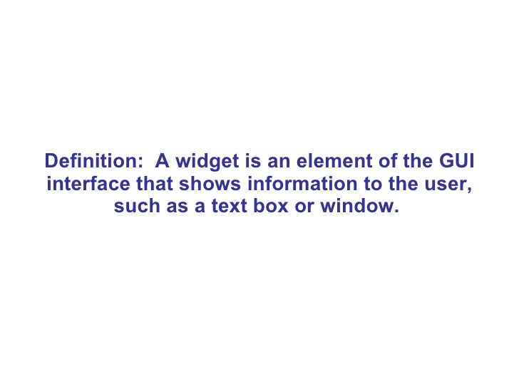 Widget