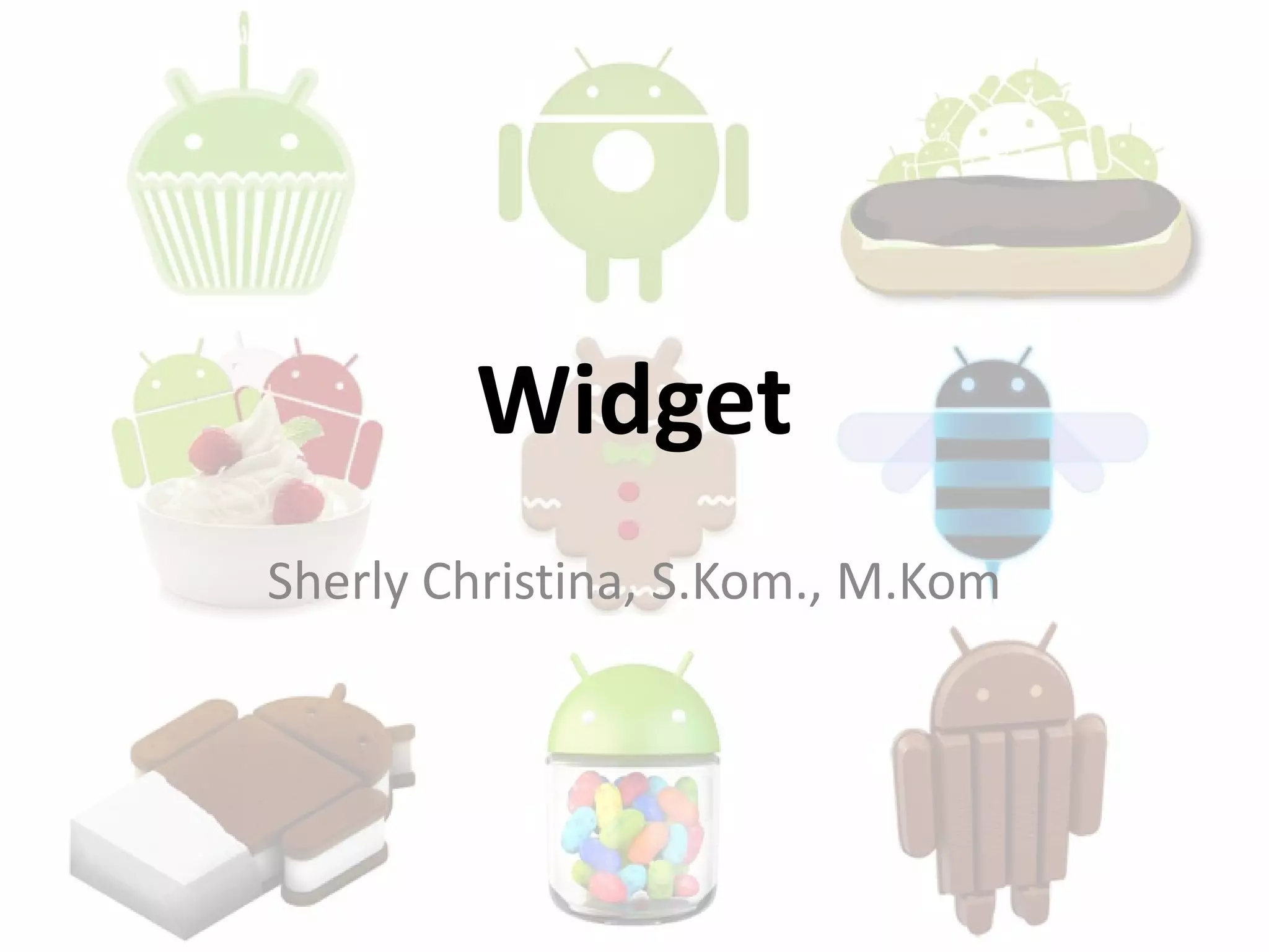 Widget
Sherly Christina, S.Kom., M.Kom
 