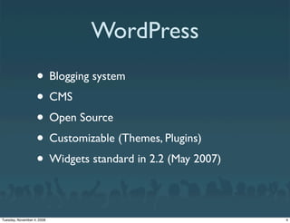 WordPress Widgets - Widget Summit 2008
